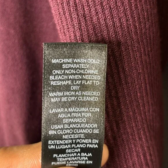 White House Black Market Women's Wine Cabernet Waterfall Cardigan Size XS - Picture 7 of 9